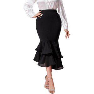 Women's Fishtail Skirt High Waist Casual